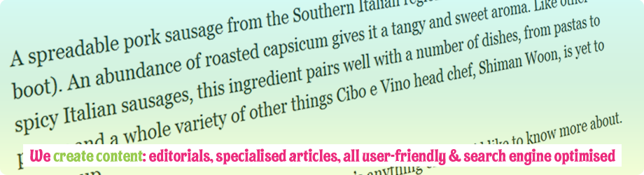 The Bamboo Garden - We create content: editorials, specialised articles, all user friendly and search engine optimised