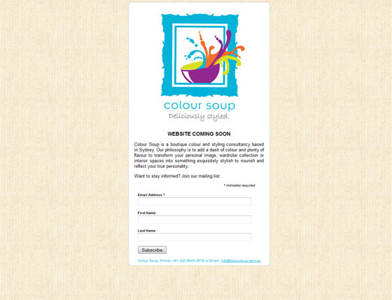 Colour Soup - interim holding page